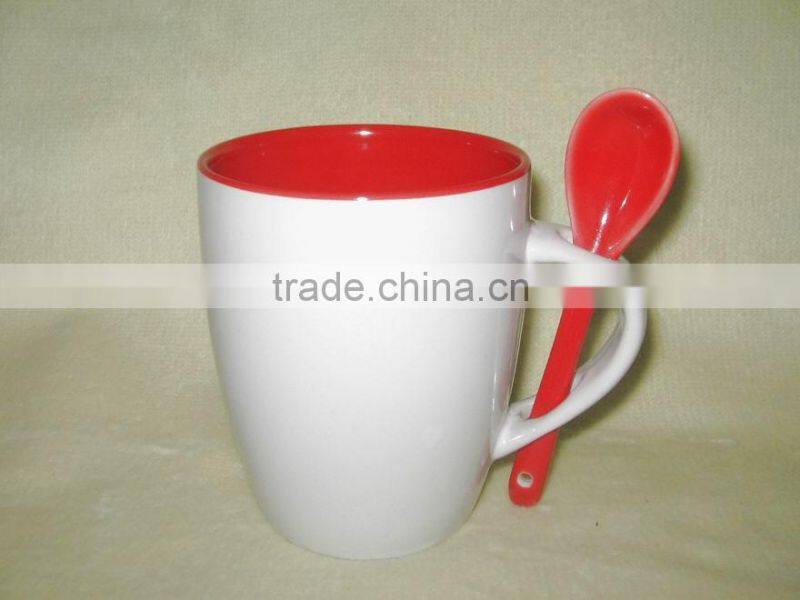 ceramic cup with spoon