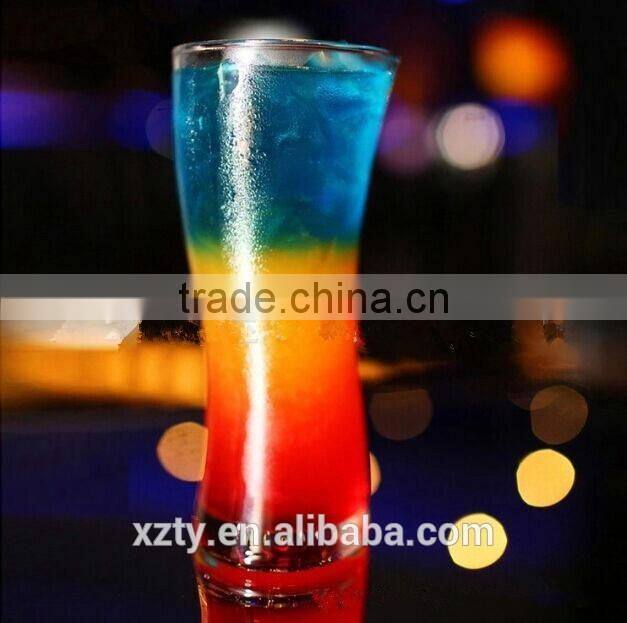 355 ml unique shape glass juice cups