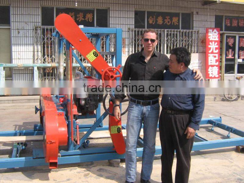 sh27 horizontal portable wood band sawmill with diesel engine