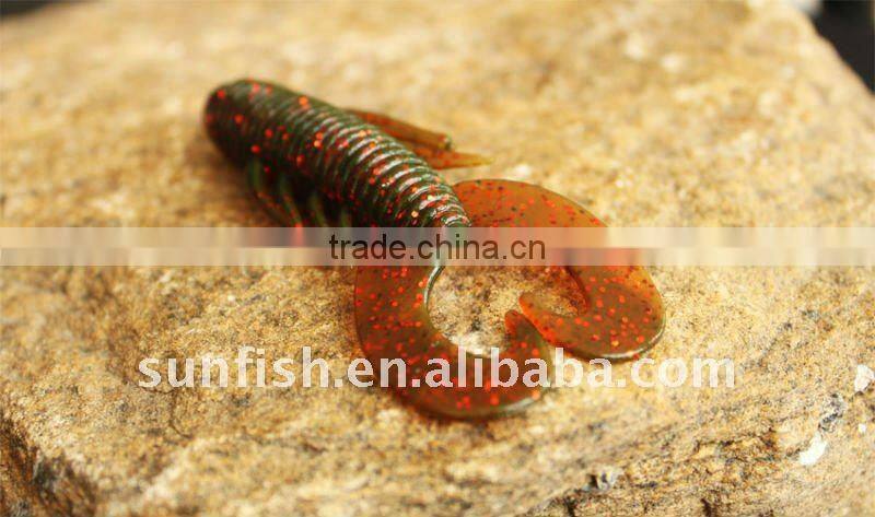 soft fishing lure with salt,freshwater soft lure G16B