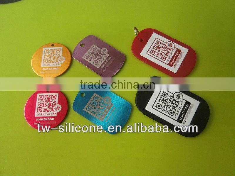 OEM Stainless steel metal tag id tags with engraved logo