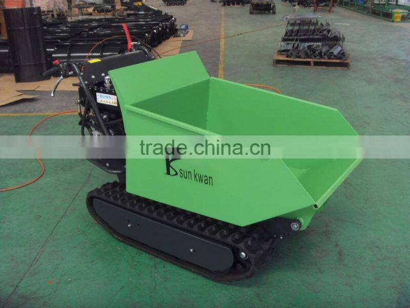 Europe hot selling 500kg mini construction green track dumper