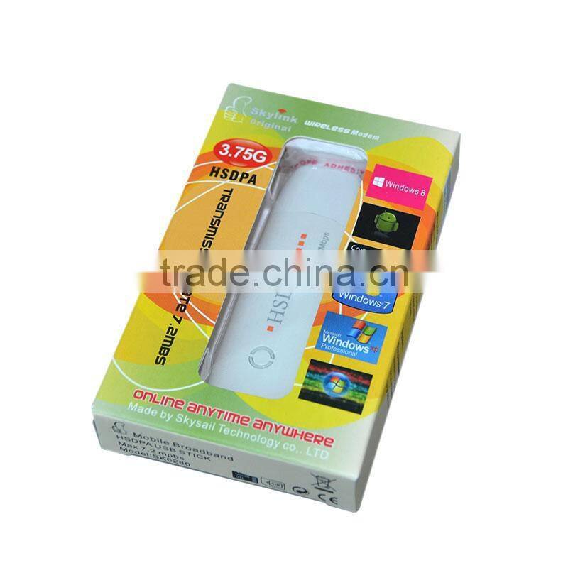 High speed 7.2m WiFi Router Wireless 3G 4G Modem USB Car Qualcomm 6246/7225 Chipset with EDGE