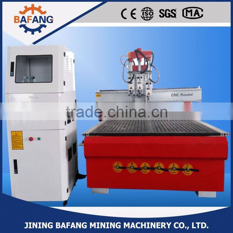 wood cnc router with 3 head