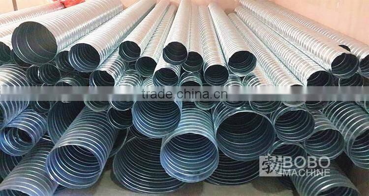 Spiral air duct forming machine