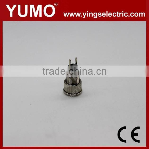 JS8F-D metal push button 8mm diameter with LED 15mA rated current push button switch metal push button