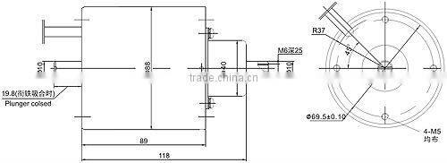 24 VDC dry-pin push pull solenoid