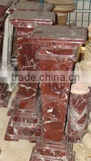 NATURAL RED ZEBRA MARBLE PEDESTALS
