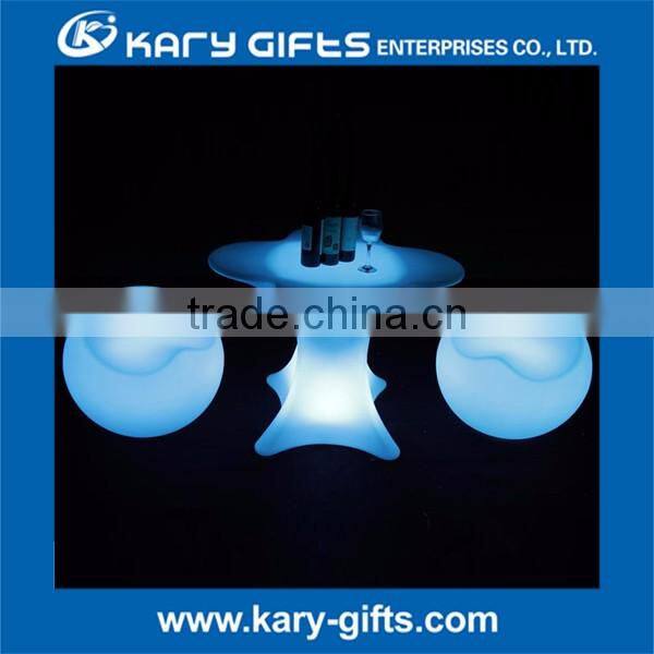 Restaurant furniture set kids table led night club glowing chair