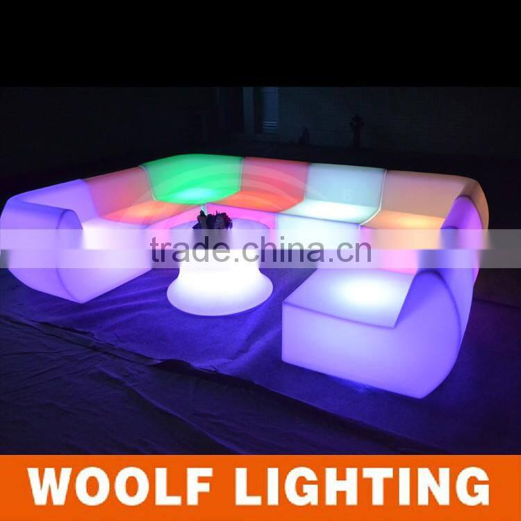 Popular Modern Hotel leisure LED Light Up Sofa Furniture