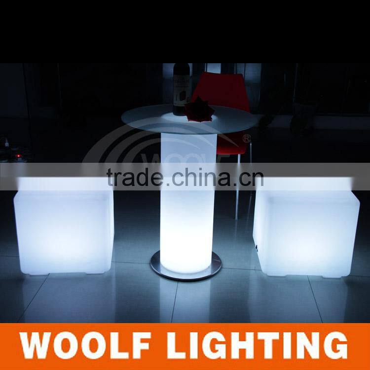 Rechargeable and Waterproof LED Cylinder Table for Party Events and Indoor Decoration LED Lighting Furniture
