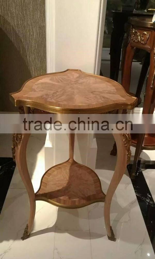 Vintage Style Castle Living Room Furniture Handmade Marquetry Side Cabinet, Luxury Brass Inlaid Natural Wood Chest Of Drawer