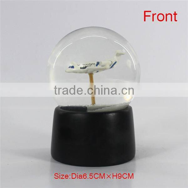 2014 resin hanging airplane souvenir snow globe
