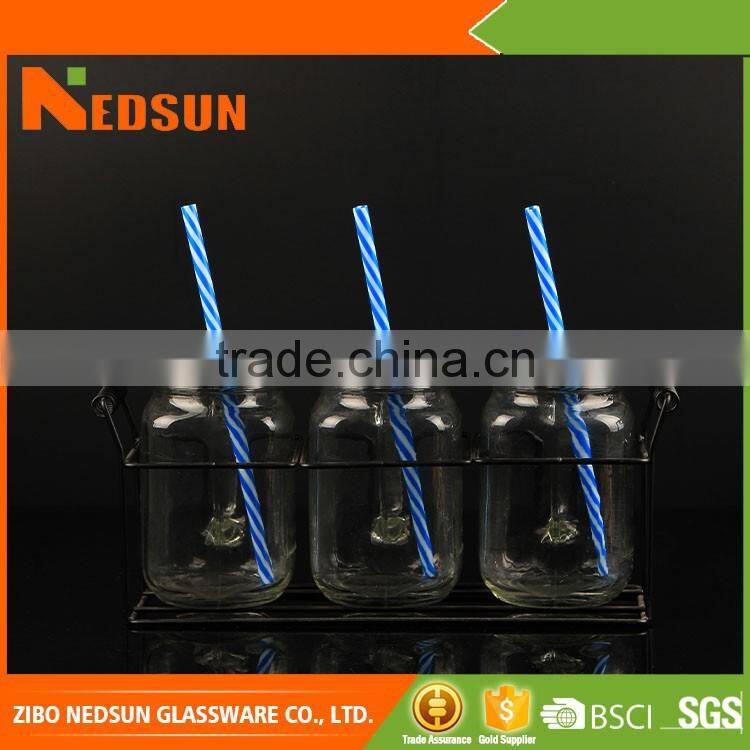 The newest style 660ml Direct factory glass juice jar best sales products in alibaba