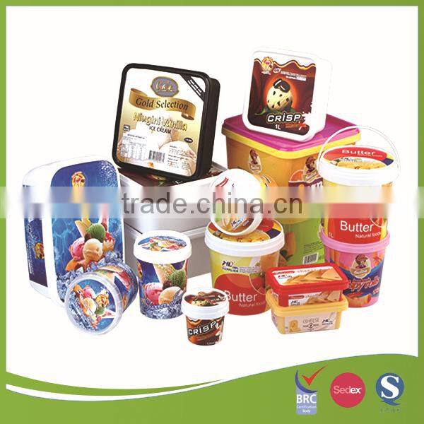 500ml round ice cream plastic containers
