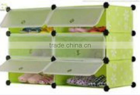 Plastic PP DIY Foldable Storage Container Case Shoe Box Green