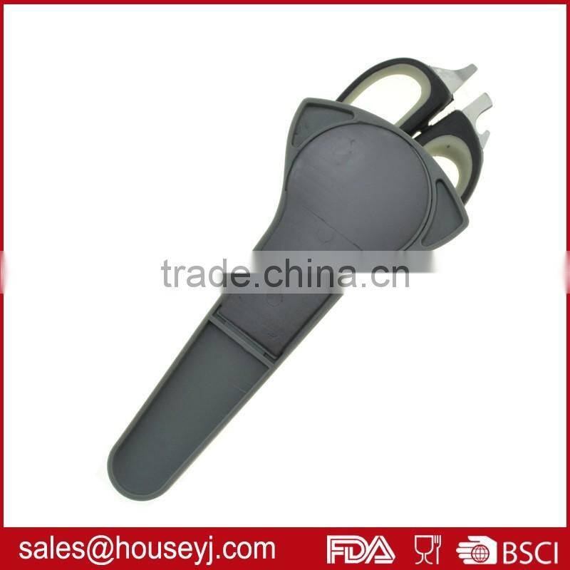 soft grip tpr handle kitchen scissors with magnetic holder