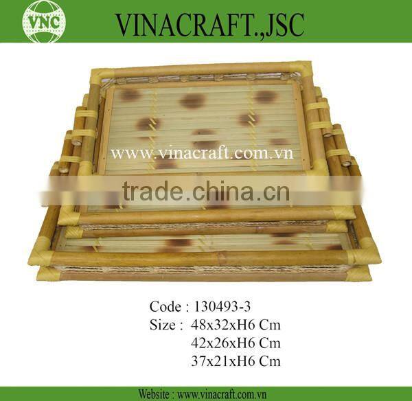 Bamboo serving tray wooden serving tray