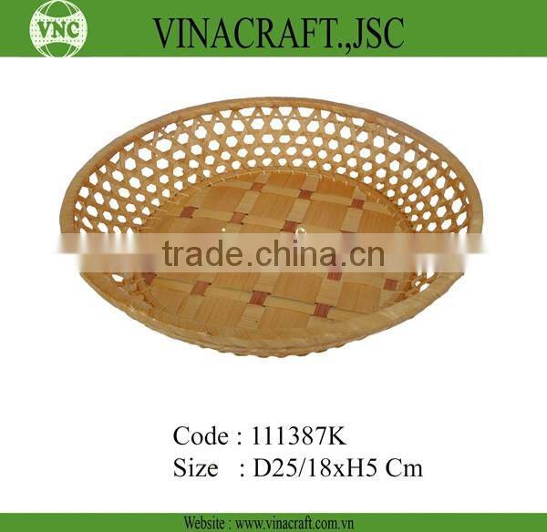 Cheap bamboo baskets weaving for home decor