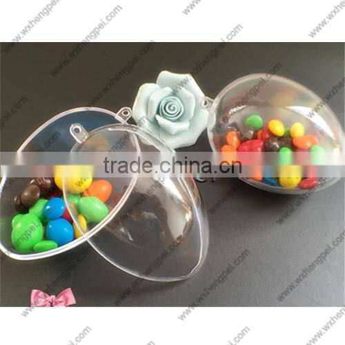Cleverish portable cute transparent ellipse plastic storage jewelry wedding box kit