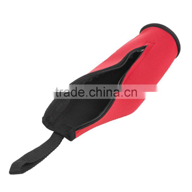 Neoprene single wine bottle holder/beer bottle cooler bag with handle