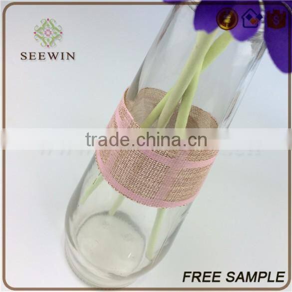 2017 cheap wedding dcorative wholesale grosgrain ribbon with mesh fabric