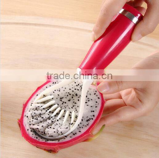 Colorful Multifunction Plastic Vegetables Fruits Remove Seeds Spoon