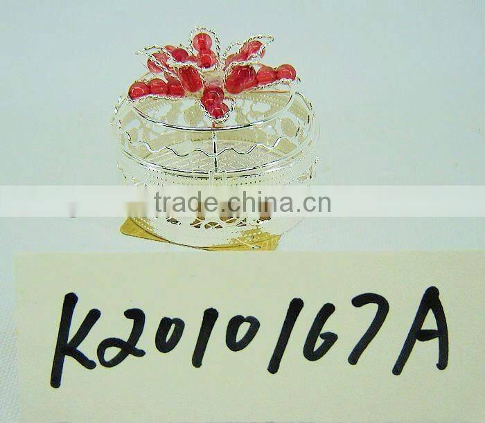 Silver Valentine Metal Gift Packing Basket