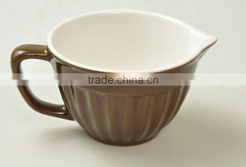 4pcs ceramic measuring cups set, cups with mouth