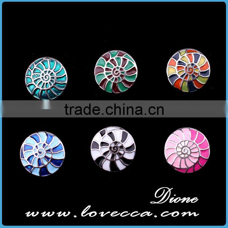 Colorful 18mm metal snap buttons DIY jewelry for rings ,bracelet and necklace