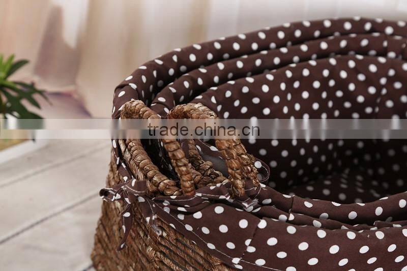 Rattan&wicker laundry basket with fabric inner