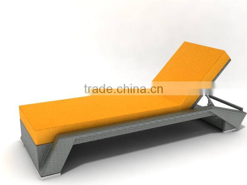 garden rattan chaise lounge