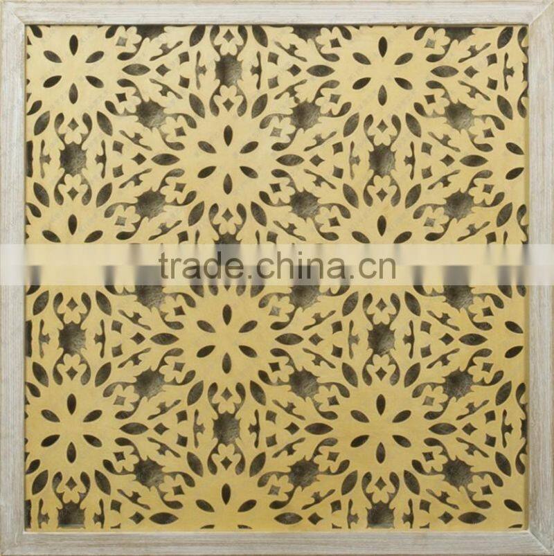 Natural Solid Wooden Shadow Box with Agate Stone