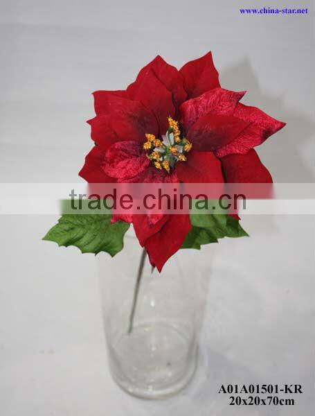 single christmas flower with gold color