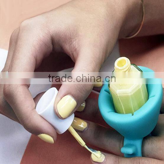 Popular soft silicone nail art tools finger cots holder
