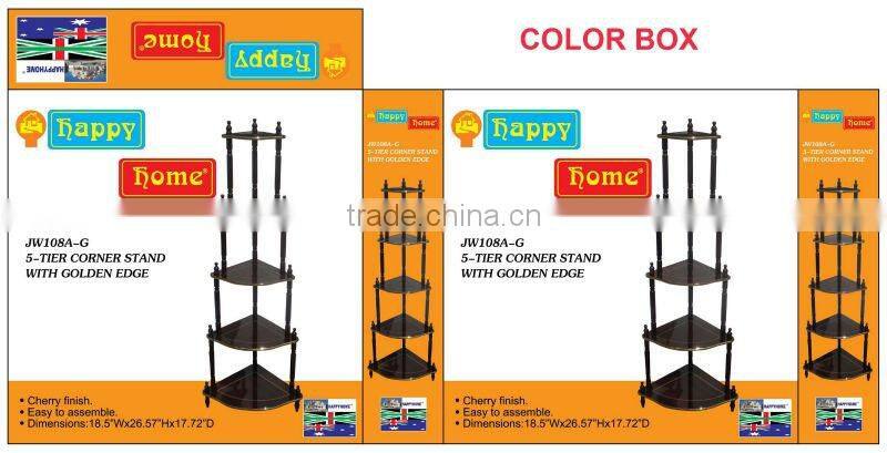 five-tier telephone stand with golden edge