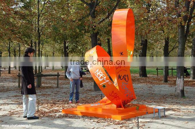 outdoor garden decoration stainless steel geometry sculpture moderne