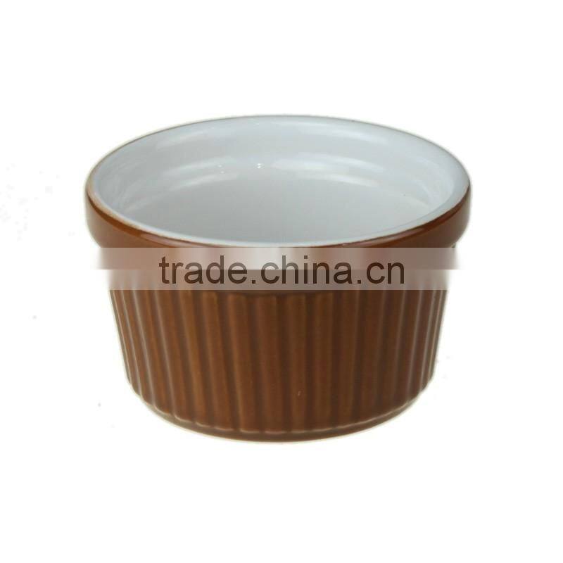 9cm ceramic souffle ramekin dish