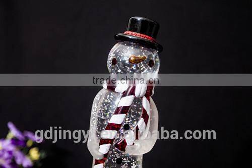 PVC big transparent and black hat of snowman for table decoration