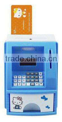 2015 Hot Sale Mini Children Plastic Voice ATM saving Bank toys from ICTI Dongguan Manufacturer
