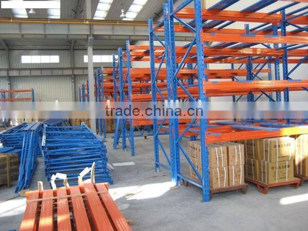 Industrial warehouse storage steel double deep beam pallet rack