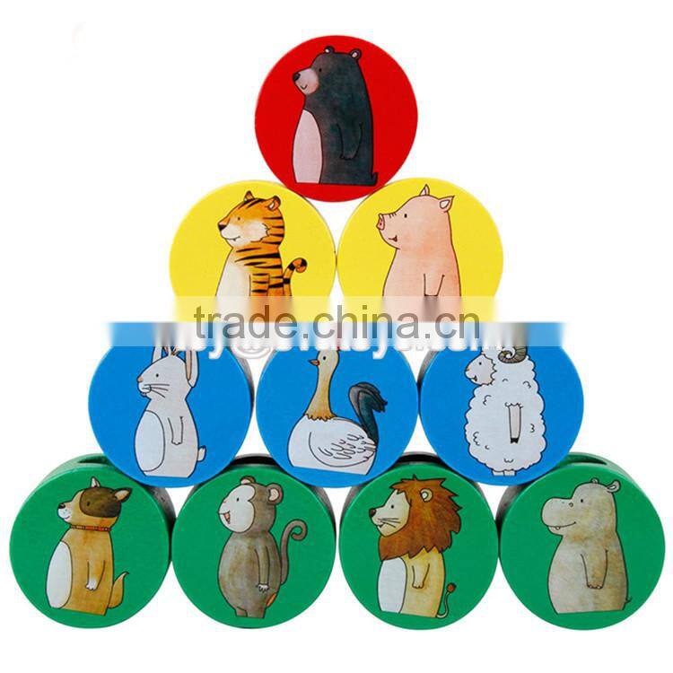 Hot sale preschool intelligent stacking blocks wooden toy blocks for toddlers W13D095