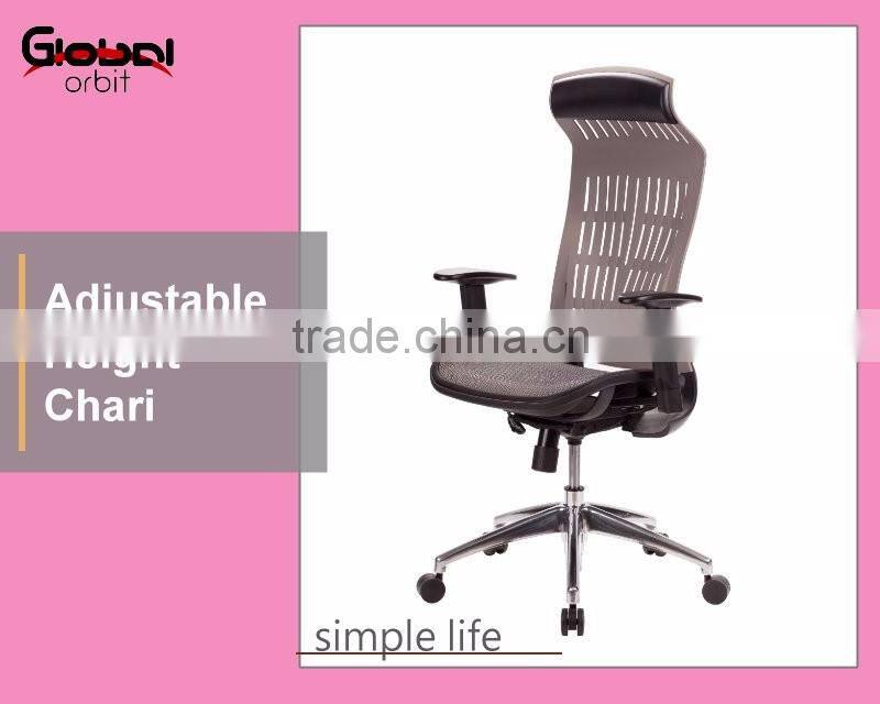 High quality armrest office chair, simple design executive mesh chair