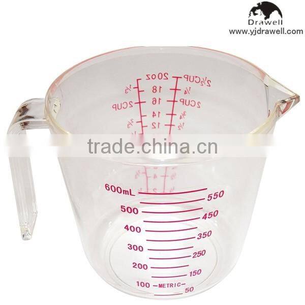 MJ-0360 300ML And 600ML Graduated plastic measuring cup