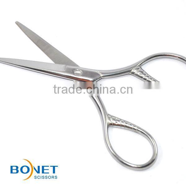 SHO0026 CE certificated 4-1/2'' household Fully stainless steel sewing/thread/embroidery scissors