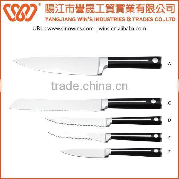 A3386 Fashionable 6pcs Stainless Steel Kitchen Knife Set