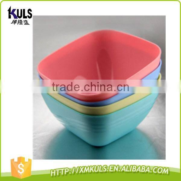 Colorful plastic Square salad bowl