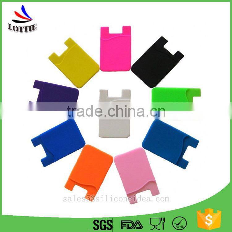 Durable Soft universal Silicone credit card holder, name card holder
