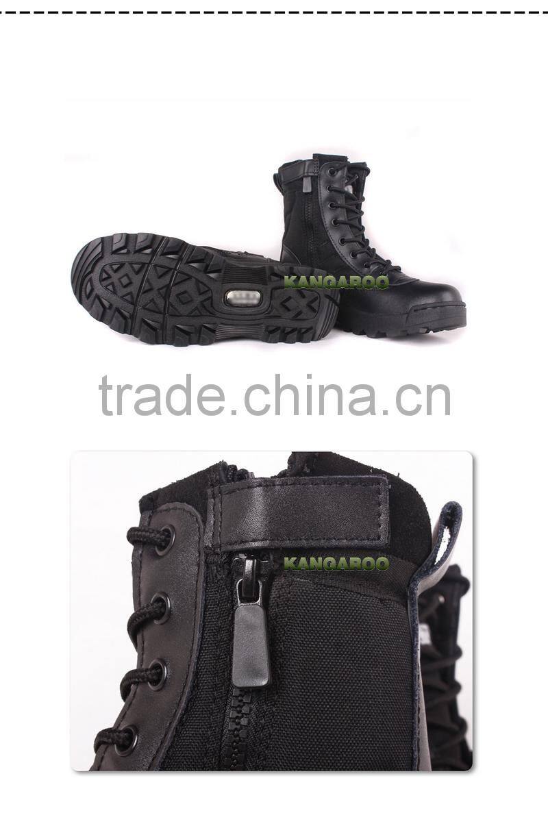 Wholesale Black Military Pilot Rubber Combat Boots Men