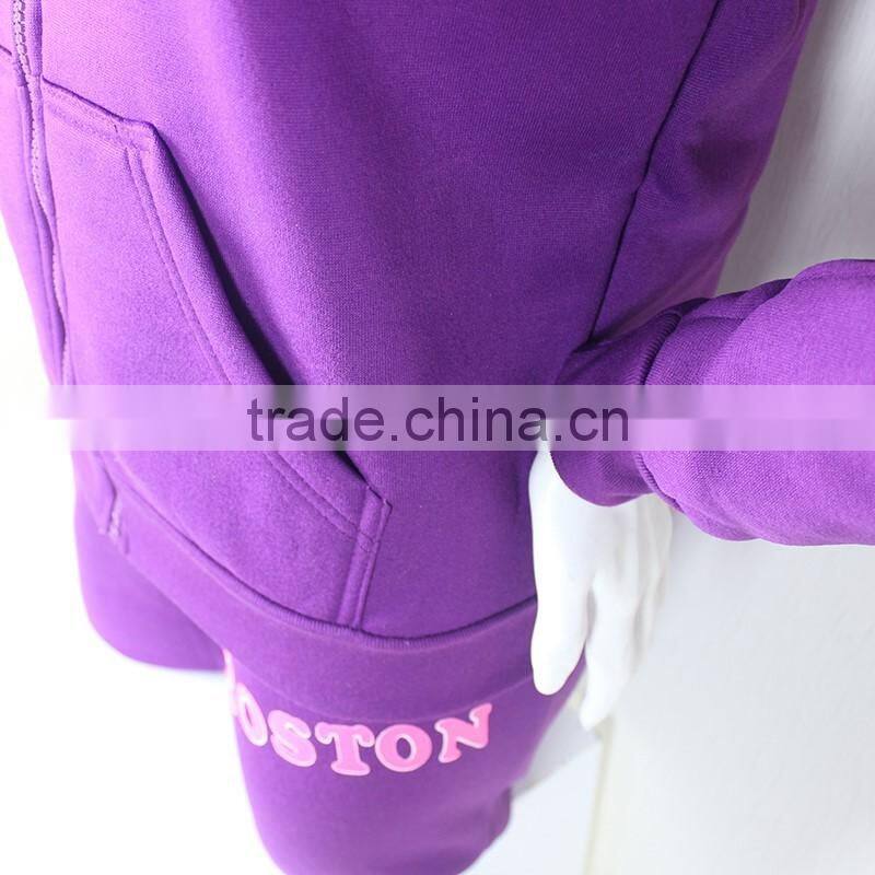 Wholesale Athletic Wear Latest Design Tracksuit Women Fleece Suits Stock
